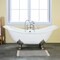 Aqua Eden Clawfoot Bathtubs, 61 L, 30.13 W, White/Polished Chrome, Cast Iron VCT7DS6130NC1 - alternate 5